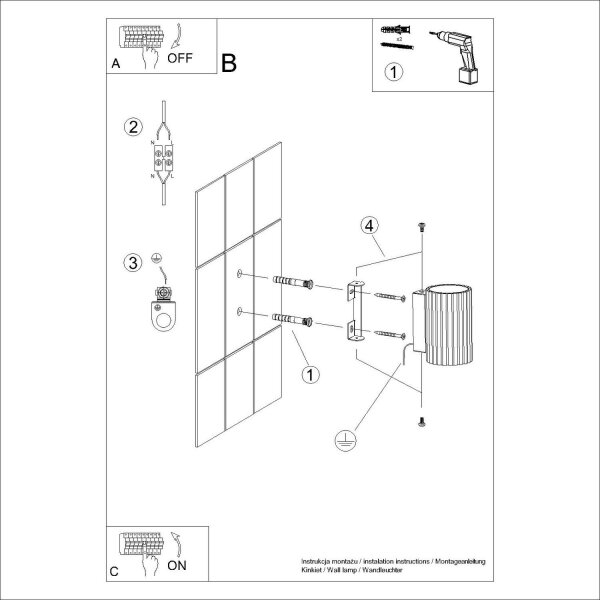 Wandlampe Up Down Aluminium Ultramarin GU10 B:8,5cm