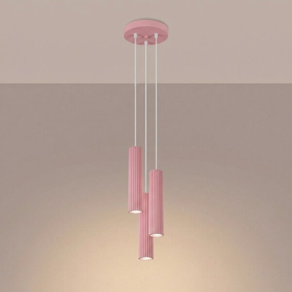 Hängelampe höhenverstellbar Aluminium Rosa GU10 19,5cm