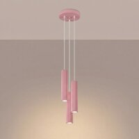 Hängelampe höhenverstellbar Aluminium Rosa GU10...