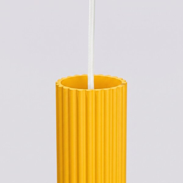 Hängelampe höhenverstellbar Aluminium Gelb GU10 19,5cm