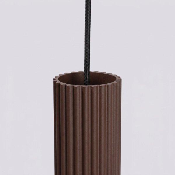 Hängelampe höhenverstellbar Aluminium Braun GU10 19,5cm