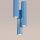 Hängelampe verstellbar Aluminium Hellblau GU10 L:19,5cm