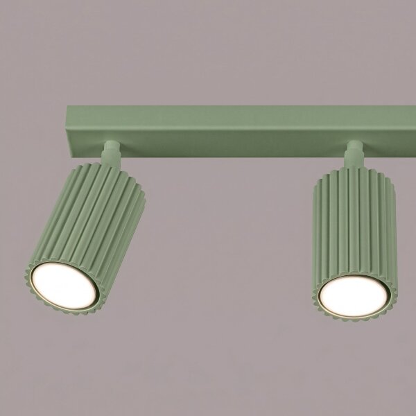 Deckenspot schwenkbar Aluminium Salbei GU10 L:45cm