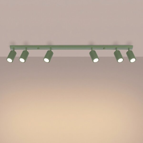 Deckenspot schwenkbar Aluminium Salbei GU10 L:117cm