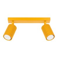 Deckenspot schwenkbar drehbar Aluminium Gelb GU10 30cm