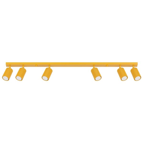Deckenspot schwenkbar drehbar Aluminium Gelb GU10 117cm