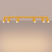 Deckenspot schwenkbar drehbar Aluminium Gelb GU10 117cm