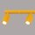 Deckenspot schwenkbar drehbar Aluminium Gelb GU10 117cm