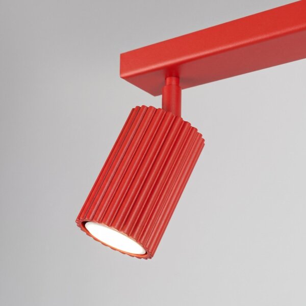 Deckenspot schwenkbar drehbar Aluminium Rot GU10 L:30cm