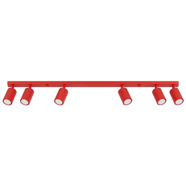 Deckenspot schwenkbar drehbar Aluminium Rot GU10 117cm