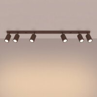 Deckenspot schwenkbar Aluminium Braun GU10 L:117cm