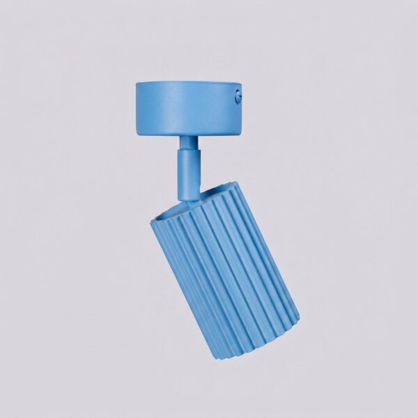 Deckenspot schwenkbar Aluminium Hellblau GU10 B:6,5cm