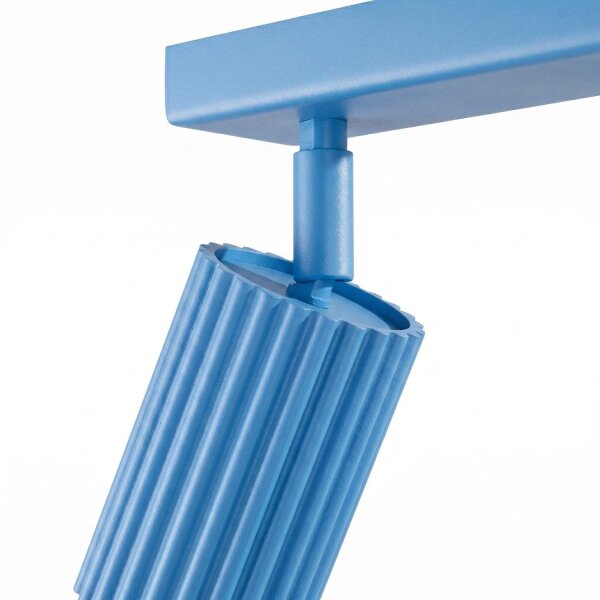 Deckenspot schwenkbar Aluminium Hellblau GU10 L:30cm