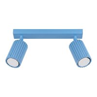 Deckenspot schwenkbar Aluminium Hellblau GU10 L:30cm
