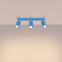 Deckenspot schwenkbar Aluminium Hellblau GU10 L:45cm