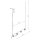 Hängelampe verstellbar Aluminium Burgund GU10 L:122cm