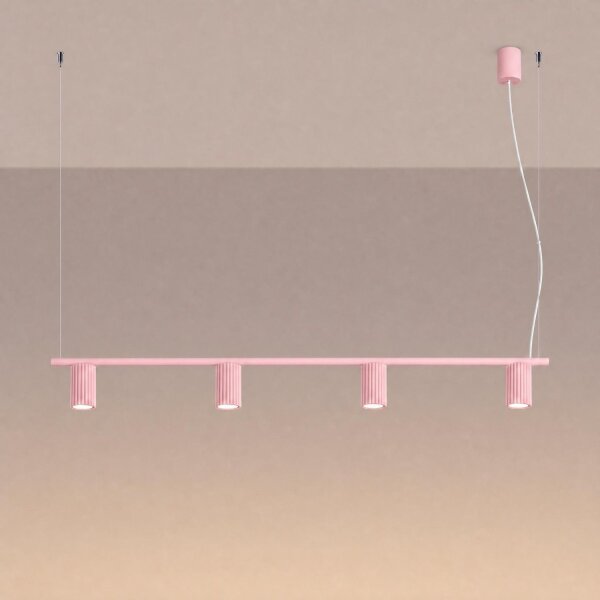 Hängelampe höhenverstellbar Aluminium Rosa GU10 L:122cm
