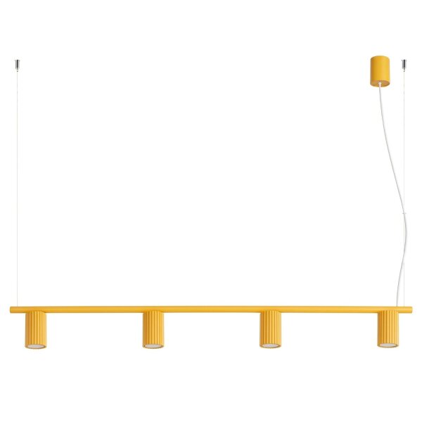 Hängelampe höhenverstellbar Aluminium Gelb GU10 L:122cm