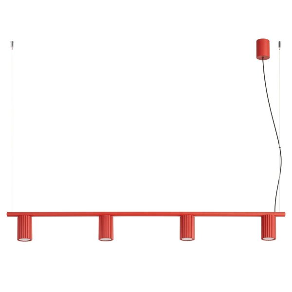 Hängelampe höhenverstellbar Aluminium Rot GU10 L:122cm