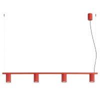 Hängelampe höhenverstellbar Aluminium Rot GU10...