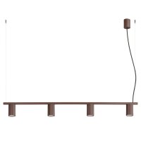 Hängelampe höhenverstellbar Aluminium Braun...