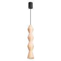 Hängelampe Holz Schwarz Natur GU10 Ø10 cm...