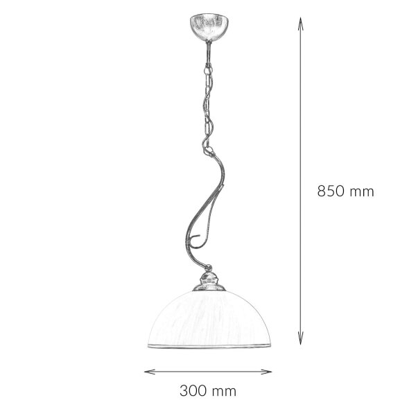 Hängelampe Glas Ø30cm Pendelleuchte Esstisch 1xE27