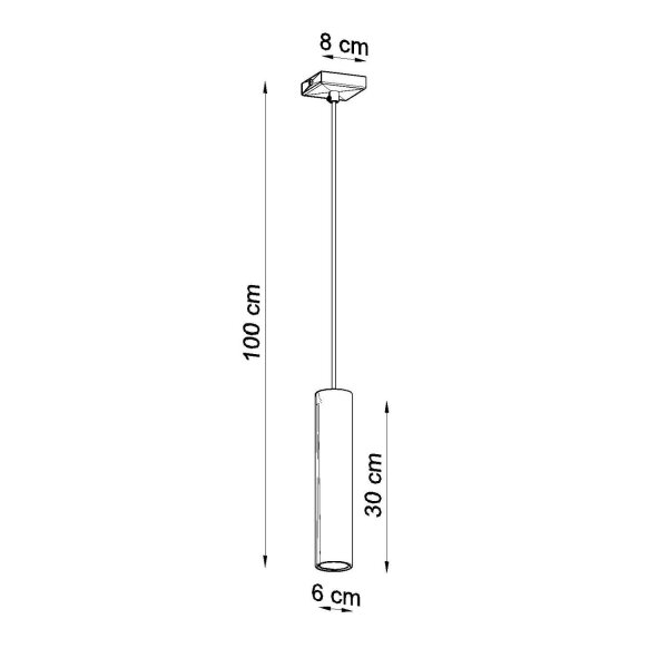 Pendelleuchte Stahl Taupe GU10 Ø8 cm rund wohnlich