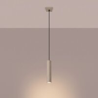 Pendelleuchte Stahl Taupe GU10 Ø8 cm rund wohnlich