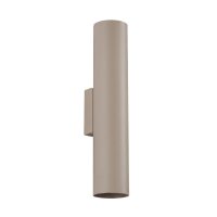 Wandlampe Up Down indirekt Stahl Taupe GU10 T:8 cm