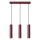 Pendelleuchte Stahl Burgund 3-flammig GU10 L:45 cm
