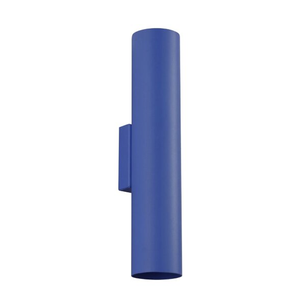 Wandlampe Up Down Stahl Ultramarin 2-flammig GU10 T:8cm