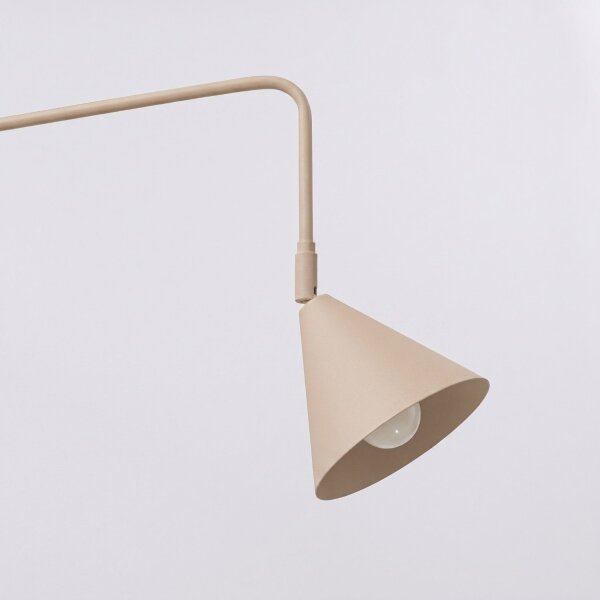 Wandlampe Stahl Taupe Schalter Stecker E14 H:30 cm