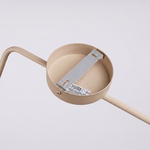 Wandlampe Stahl Taupe Schalter Stecker E14 H:30 cm