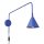 Wandlampe Stahl Ultramarin Schalter Stecker E14 T:61cm