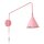 Wandleuchte Stahl Rosa Schalter Stecker E14 H:30cm