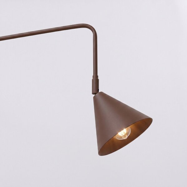 Wandlampe Stahl Braun Schalter Stecker E14 B:14 cm