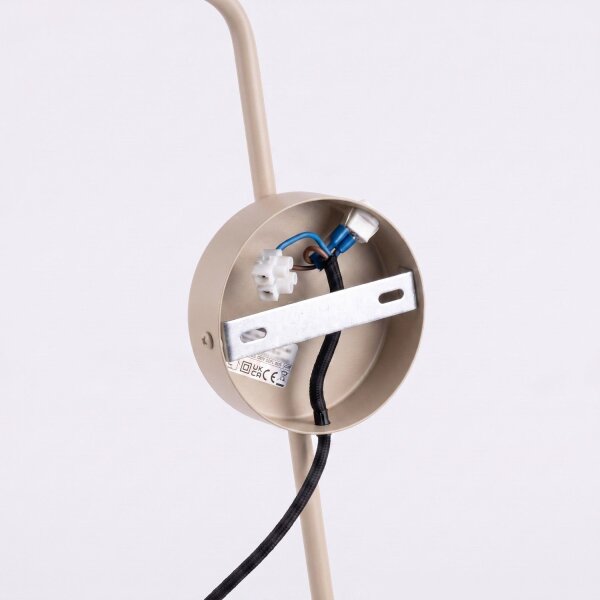Wandlampe Stahl Taupe Schalter E14 B:14cm wohnlich