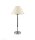 Tischleuchte SELUSSA Stoff Schirm Chrom Wei&szlig; 52cm