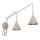 Wandlampe Stahl Taupe Schalter 2-flammig E14 T:80cm
