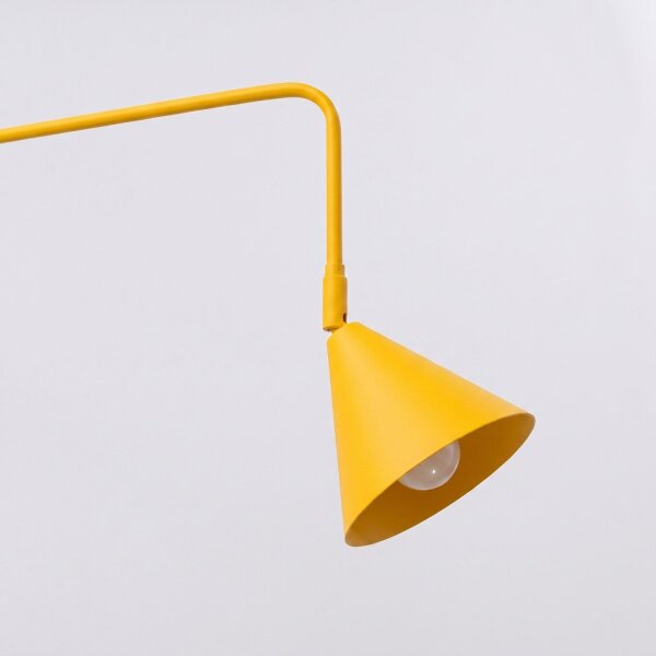 Wandlampe Stahl Gelb Schalter 2-flammig E14 B:150cm