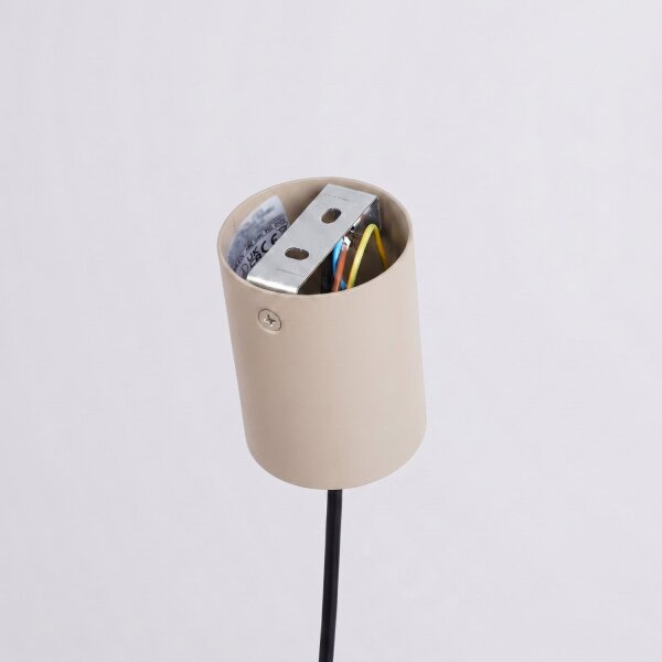 Pendelleuchte Stahl Taupe Modern E27 Ø24,5 cm rund