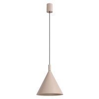 Pendelleuchte Stahl Taupe Modern E27 &Oslash;24,5 cm rund