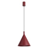 H&auml;ngelampe Stahl Burgund E27 &Oslash;24,5cm wohnlich rund