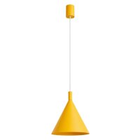 Pendelleuchte Stahl Gelb Modern E27 &Oslash;24,5 cm rund