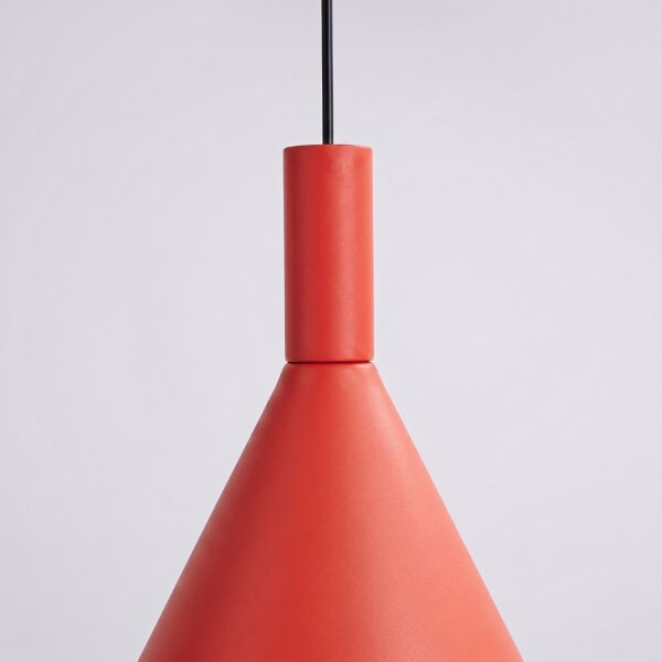 Pendelleuchte Stahl Rot Modern E27 Ø24,5 cm rund