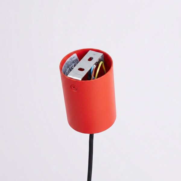Pendelleuchte Stahl Rot Modern E27 Ø24,5 cm rund