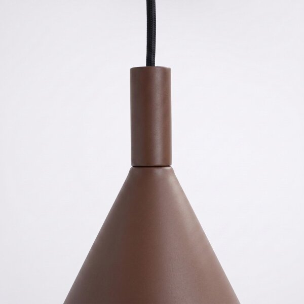 Pendelleuchte Stahl Braun Modern E27 Ø24,5 cm rund
