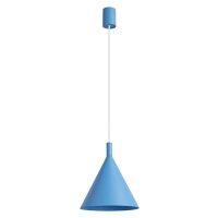 H&auml;ngelampe Stahl Hellblau E27 &Oslash;24,5cm wohnlich rund