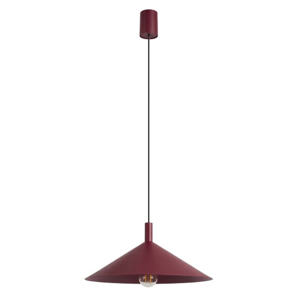 Pendelleuchte Stahl Burgund Modern E27 Ø40 cm rund